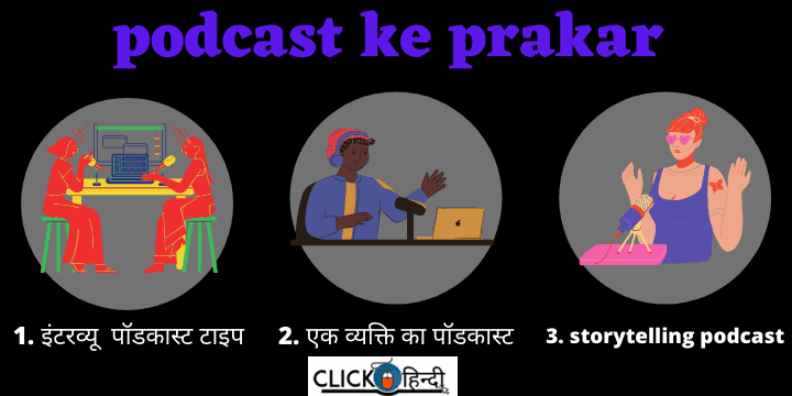 type of podcast in hindi 